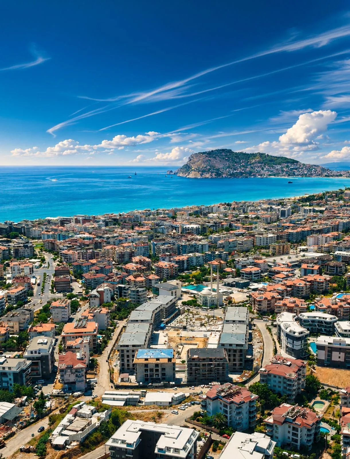 Oba district and 23 Square residential complex in Alanya